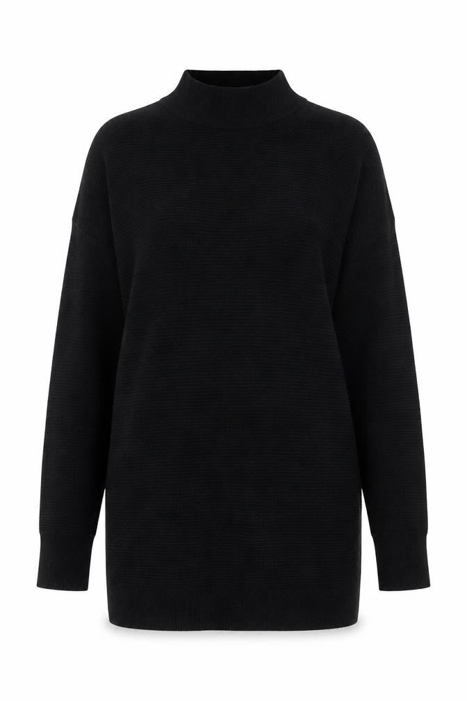 Editor's Cut Women's Black Size 12 Mock Neck Knit Top