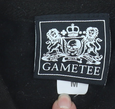 Gametee Men's Black Medium Gothic Snake Graphic Pullover Sweatshirt