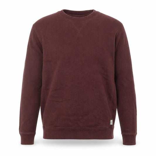 Front view of Easy Men's Brown Cotton Blend Crew Neck Sweatshirt Medium