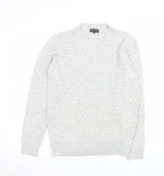 Clayton Men's Grey Cable Knit Pullover Jumper Size S