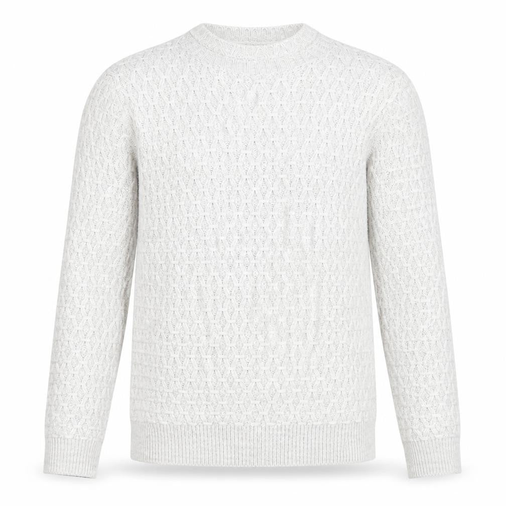 Clayton Men's Grey Cable Knit Pullover Jumper Size S