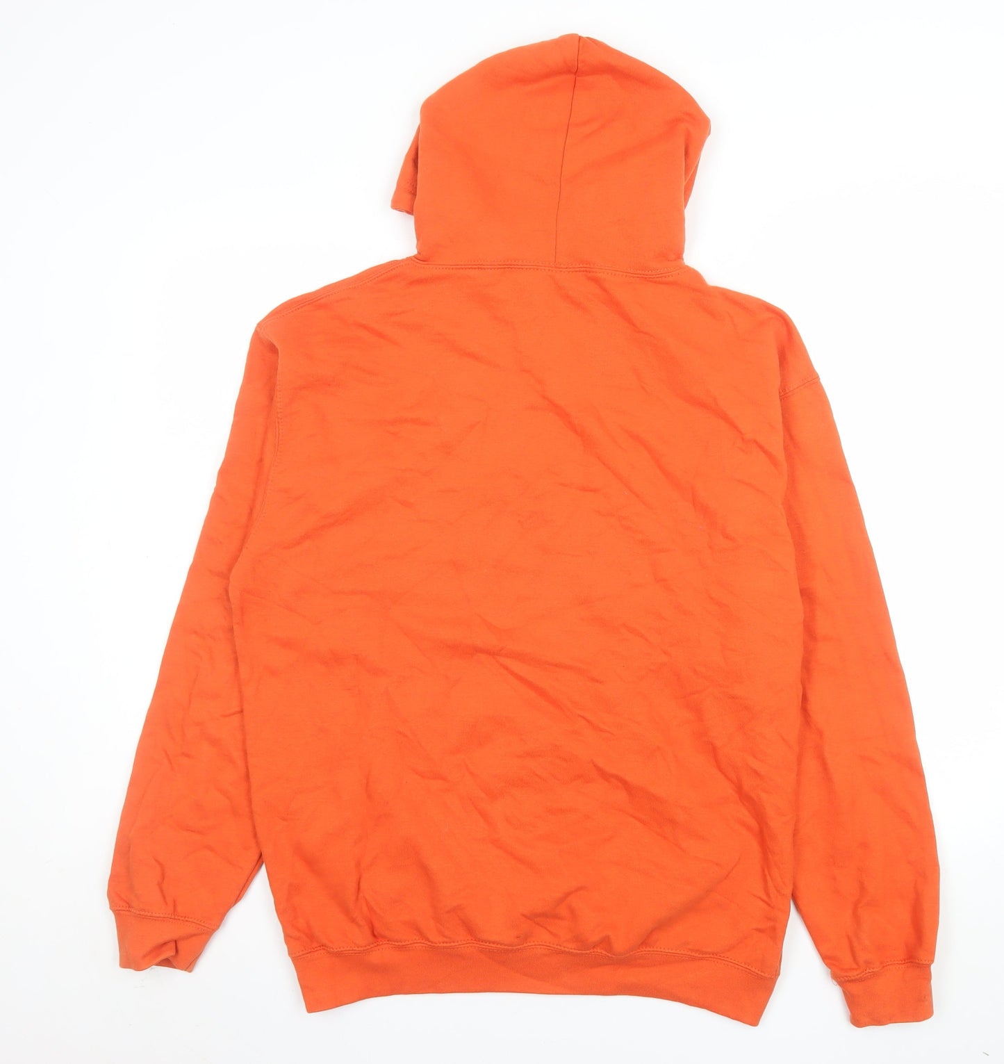 Bearhug Company Men’s Orange Pullover Hoodie M Graphic Print