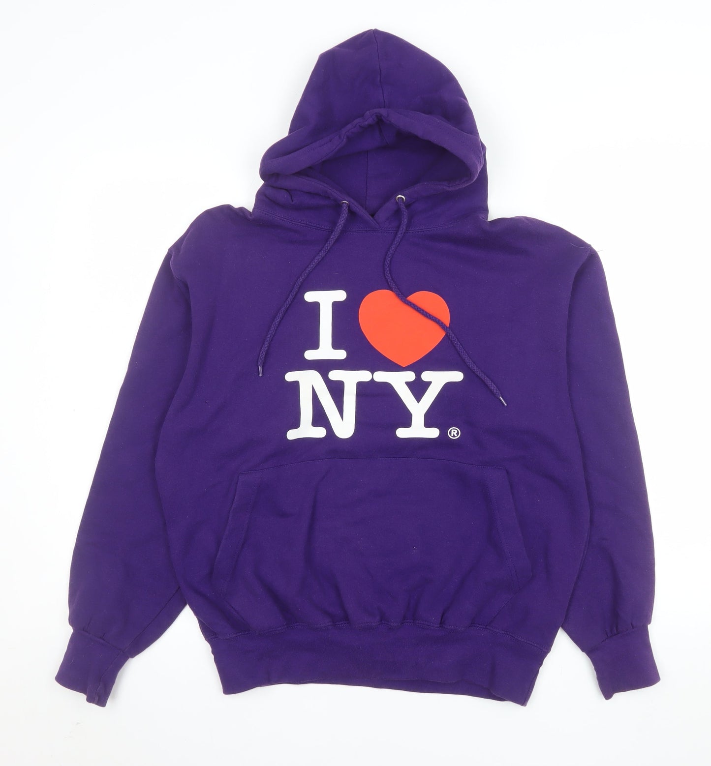 SUN USA Men's Purple I Love NY Pullover Hoodie Size S