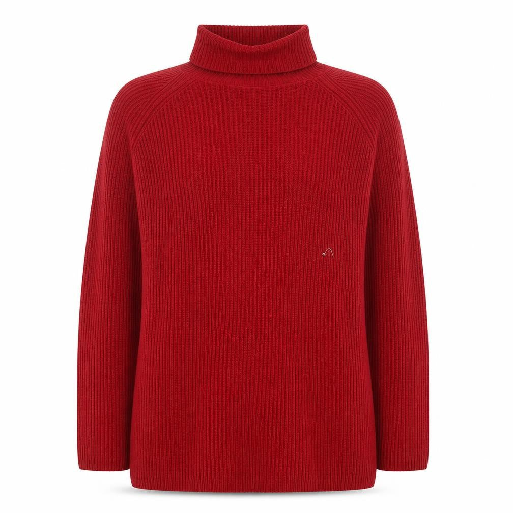Marks & Spencer Womens Red Roll Neck Acrylic Jumper Size 10