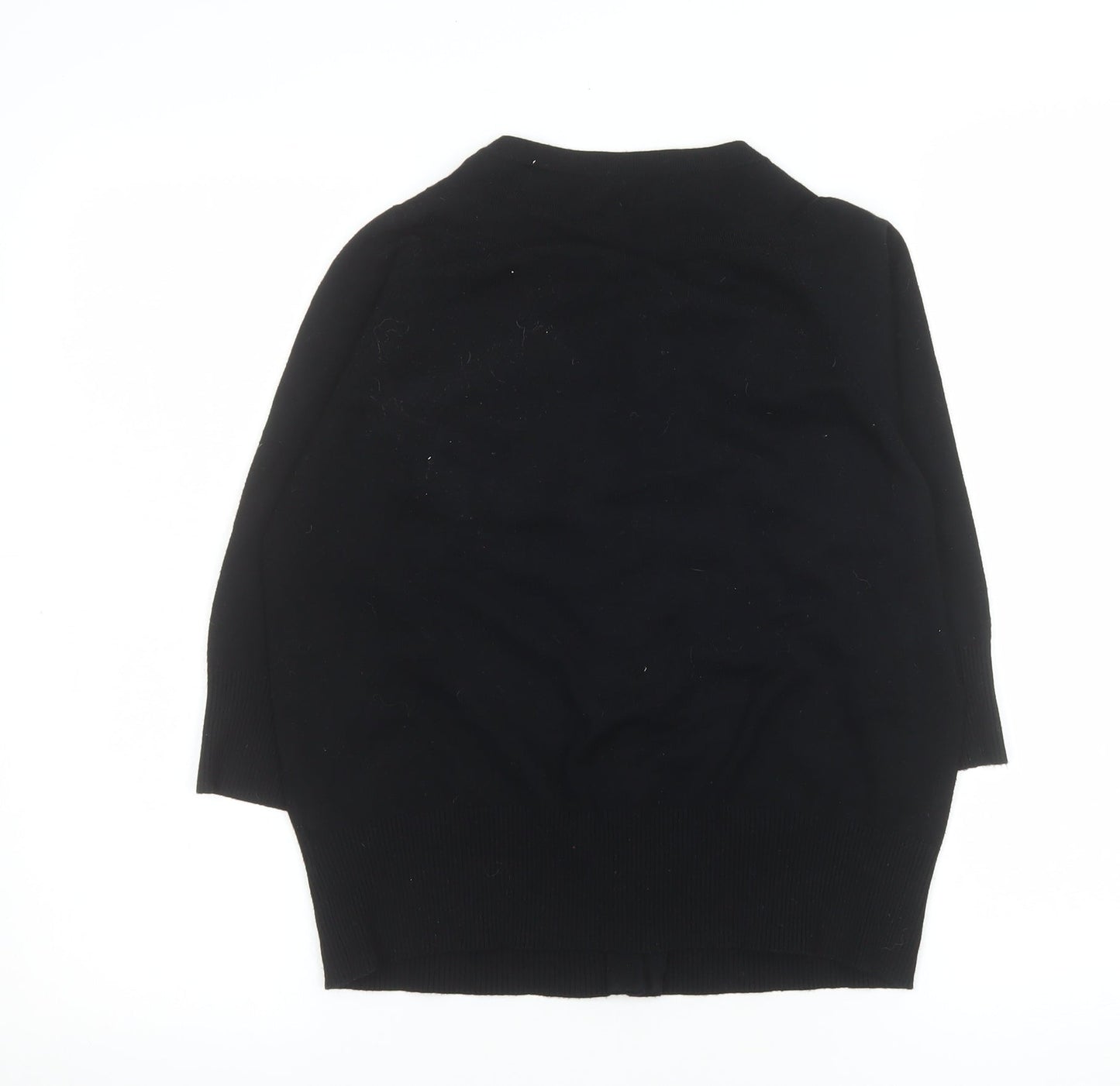 Next Women Black Size 14 Cardigan 3/4 Sleeve Knit Jumper