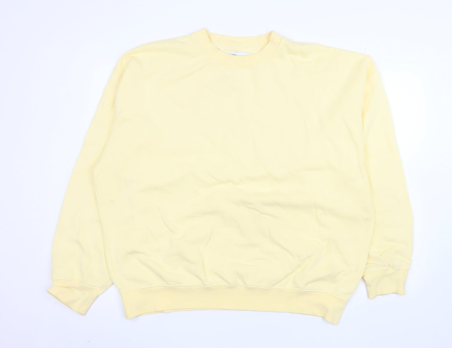 Colorful Standard Women Yellow Organic Cotton XXL Crew Neck Sweatshirt