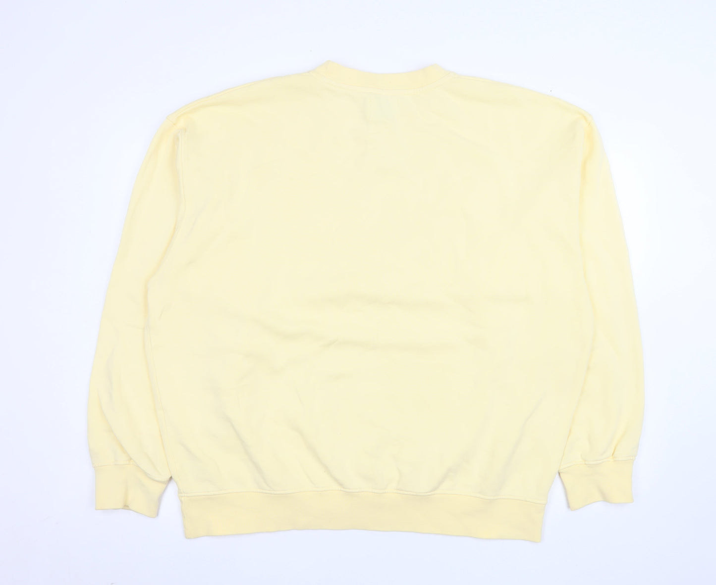 Colorful Standard Women Yellow Organic Cotton XXL Crew Neck Sweatshirt