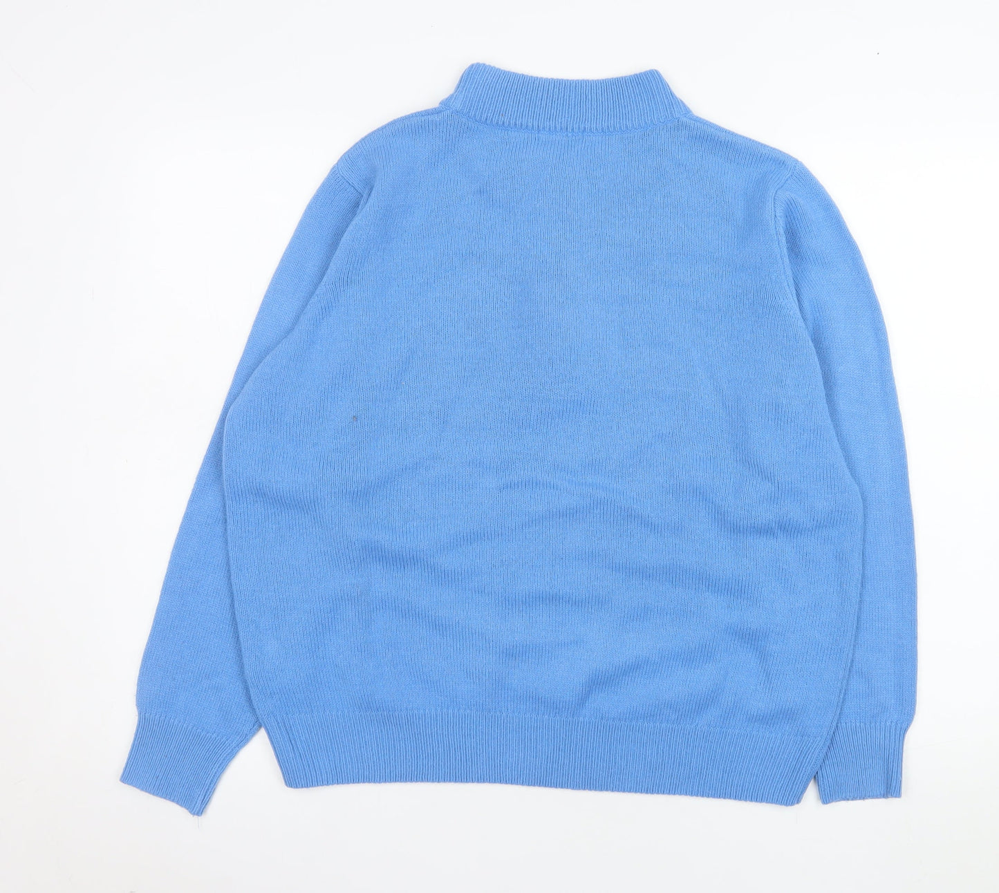 Damart Women’s Blue Henley Mock Neck Jumper Size 18 Acrylic Knit