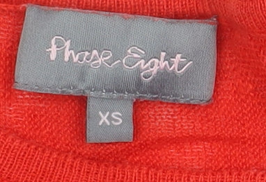 Phase Eight Women Red Linen Tunic Blouse XS Relaxed Fit