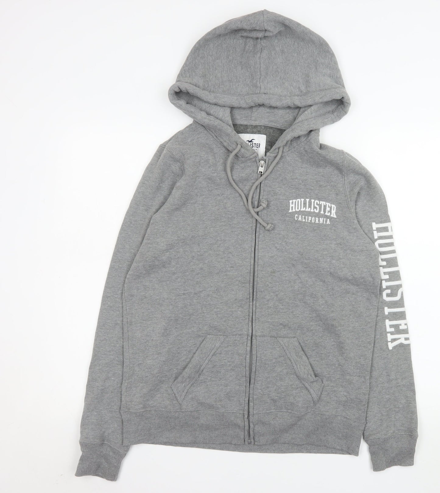 Hollister Women Grey Full Zip Hoodie Jacket M