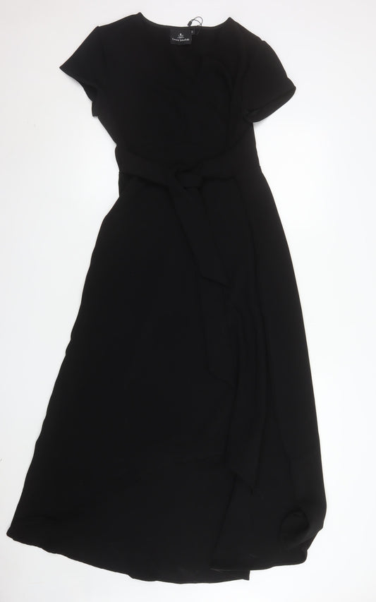 Concert Wardrobe Women's Black Midi Wrap Dress Size M