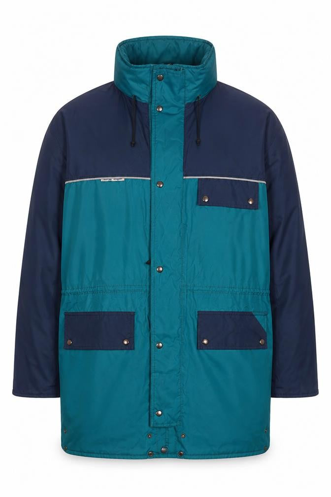 Kind Workwear Mens Teal & Navy XXL Waterproof Parka Jacket