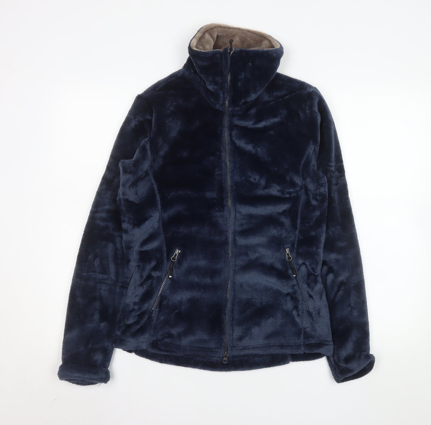HKM Sports Women's Blue Fleece Lined Zip Jacket Size S