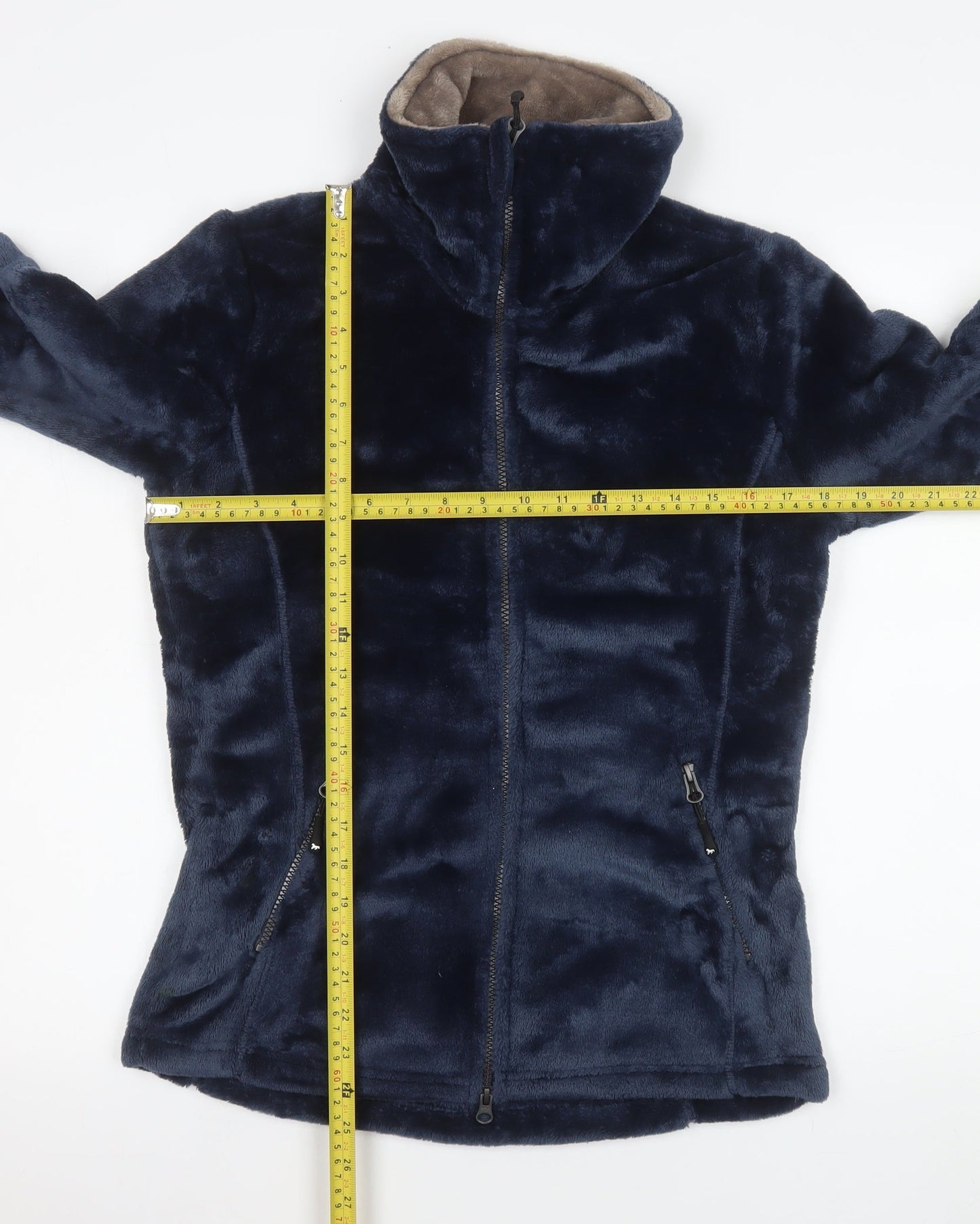 HKM Sports Women's Blue Fleece Lined Zip Jacket Size S
