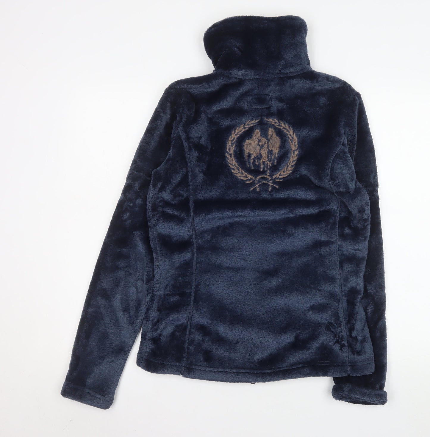 HKM Sports Women's Blue Fleece Lined Zip Jacket Size S