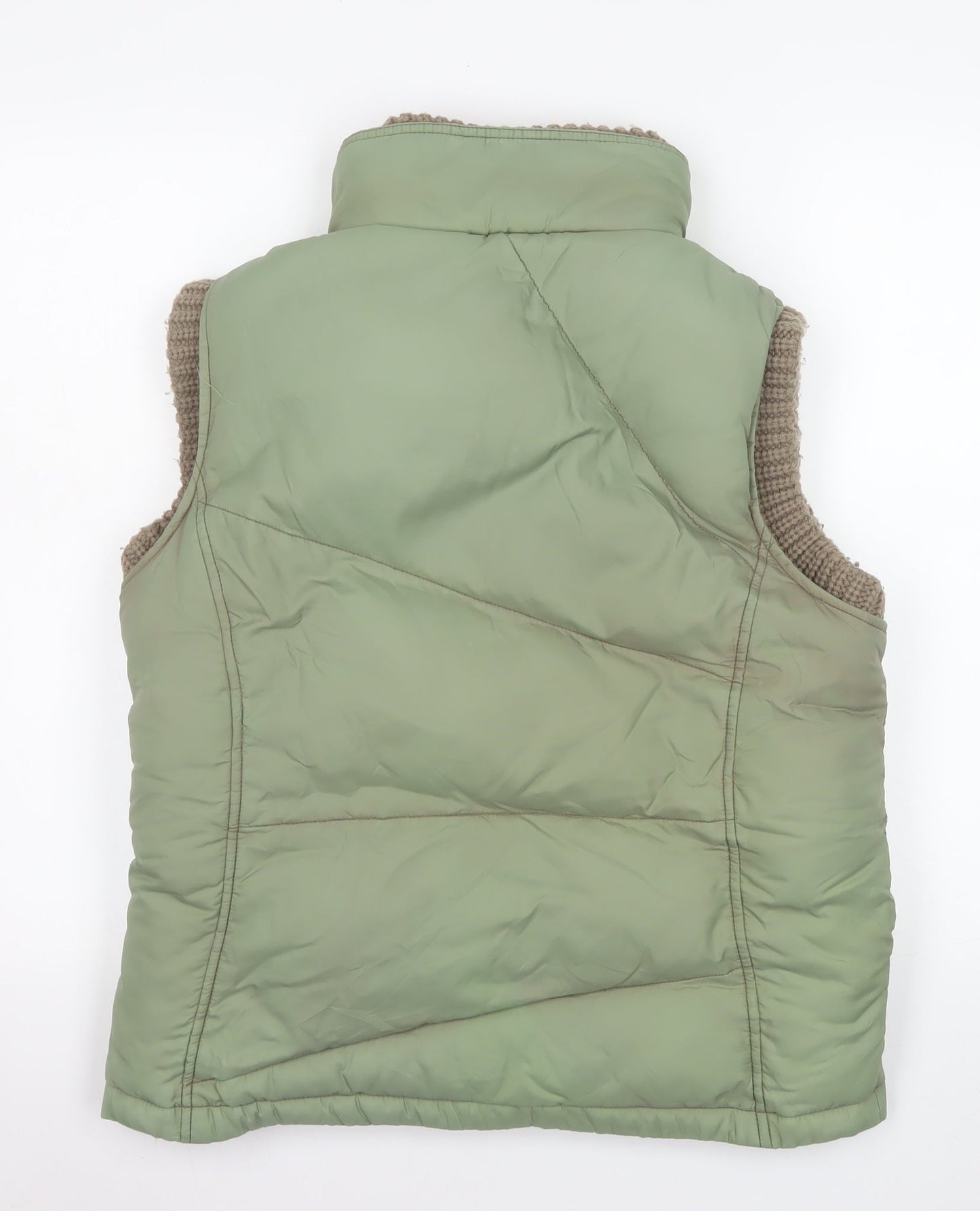 Animal Women’s Green Puffer Waistcoat Size 4 Sleeveless Casual
