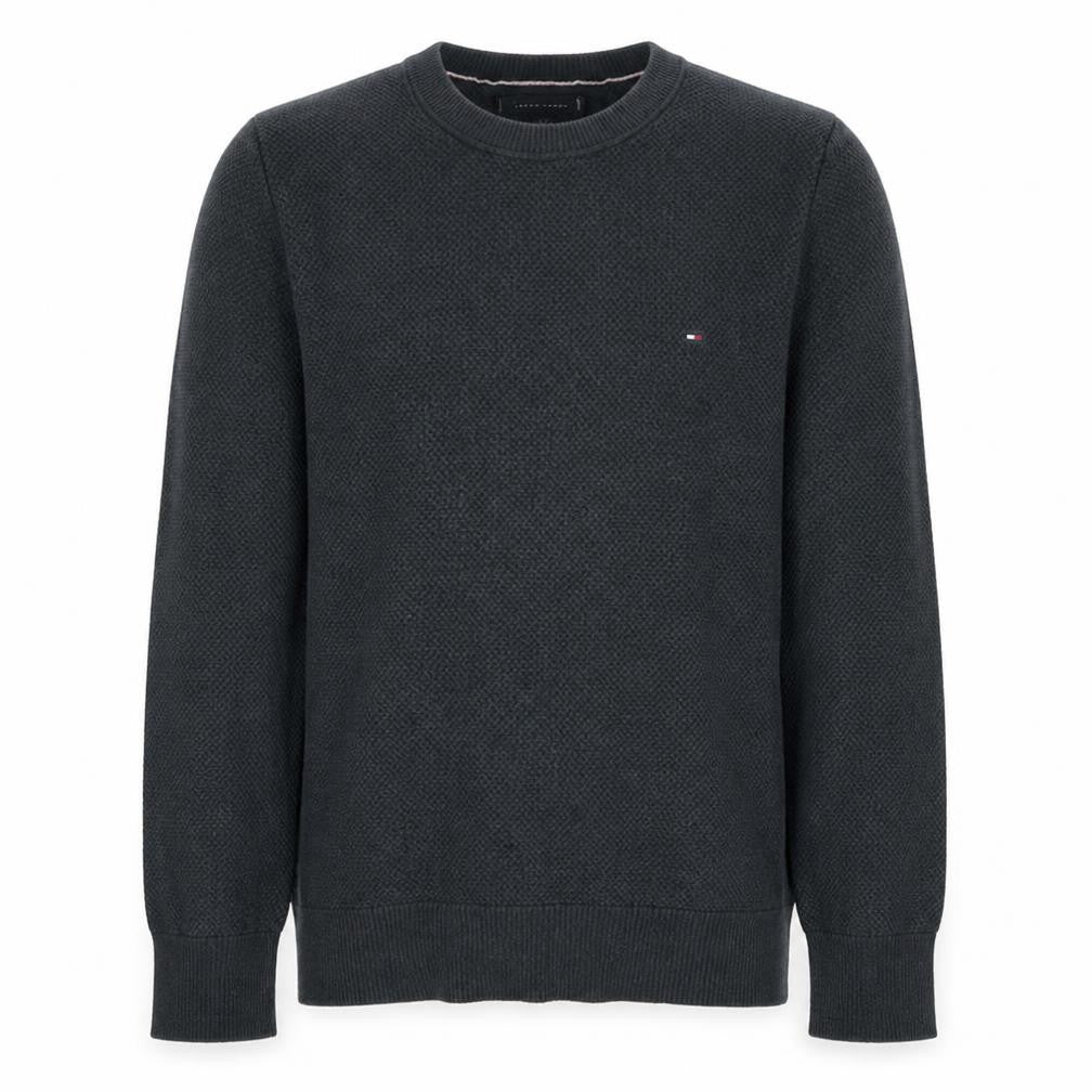 Tommy Hilfiger Men's Black Cotton Crew Neck Jumper Size S