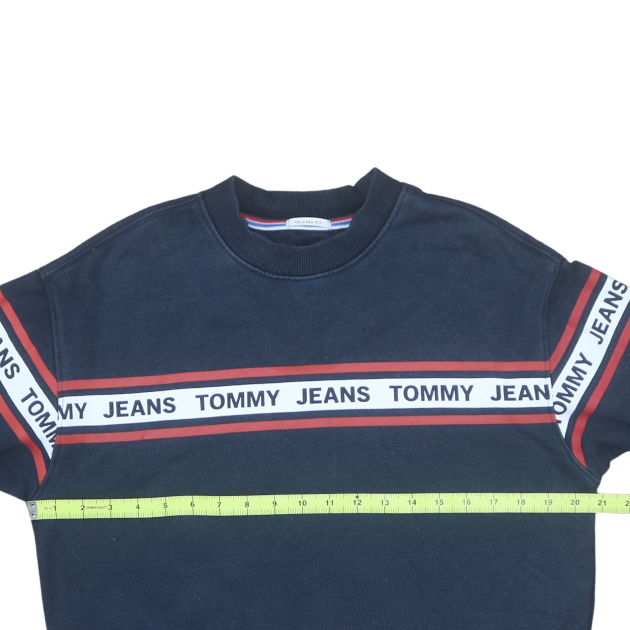 Tommy Jeans Men's Blue XS Relaxed Fit Logo Sweatshirt Pullover
