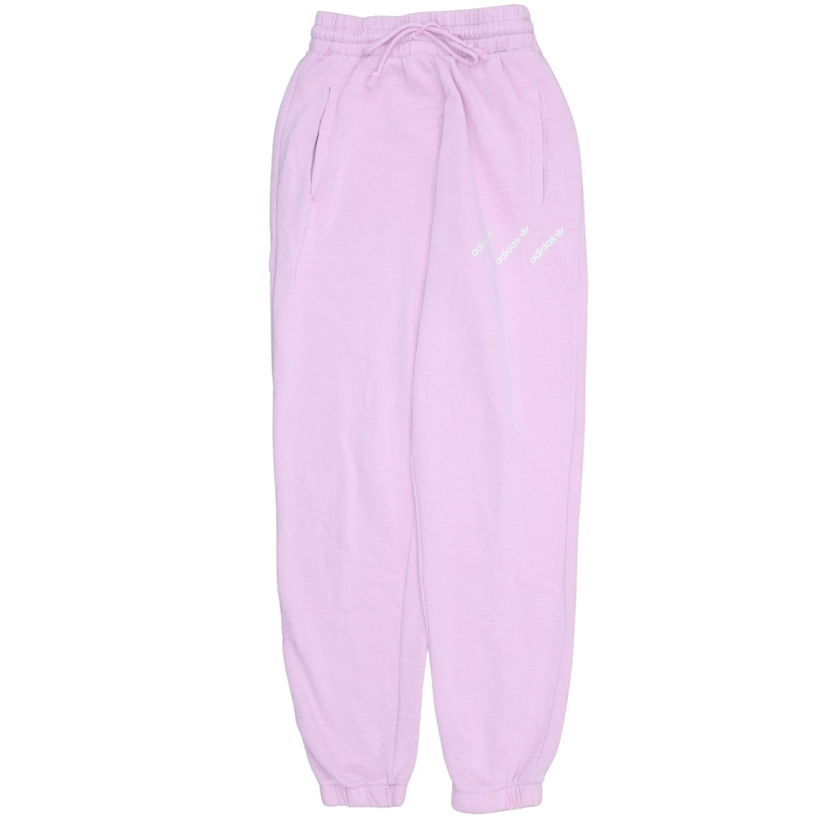 Adidas Women Pink Size 8 Jogger Sweatpants Elastic Waist Cotton Blend