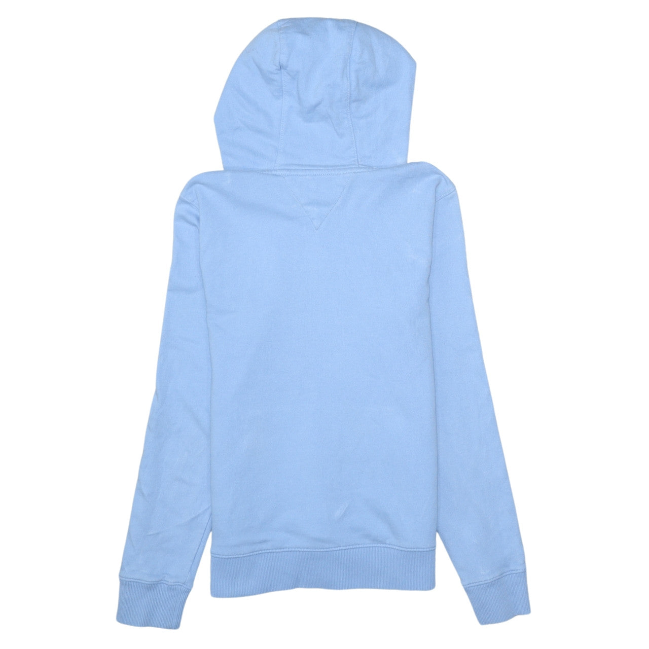 Tommy Hilfiger Boys Blue Pullover Hoodie Size 152 Cotton Logo Sweatshirt