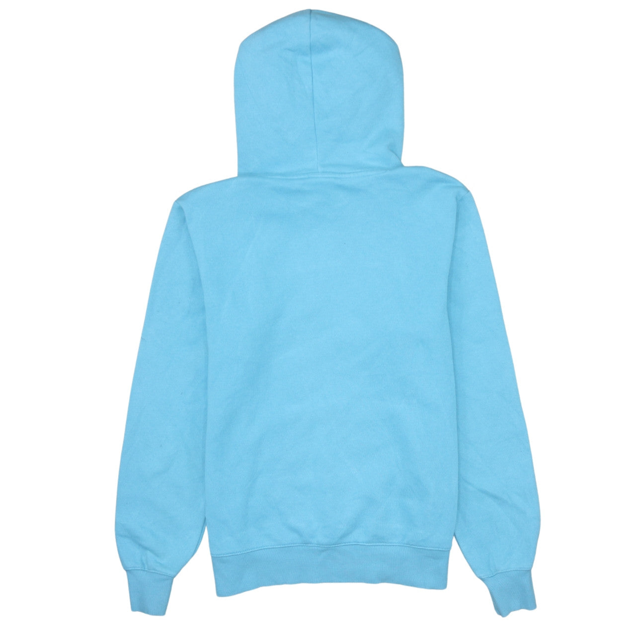 Champion Women Blue Pullover Hoodie L Logo Print Cotton Blend