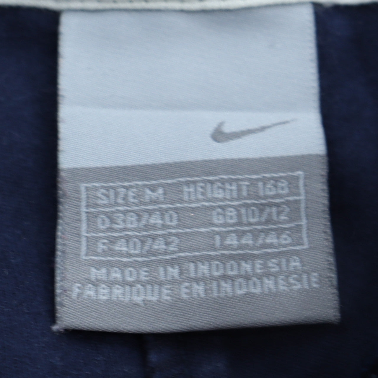Nike Women's Blue Track Jacket M Full Zip Cotton Blend