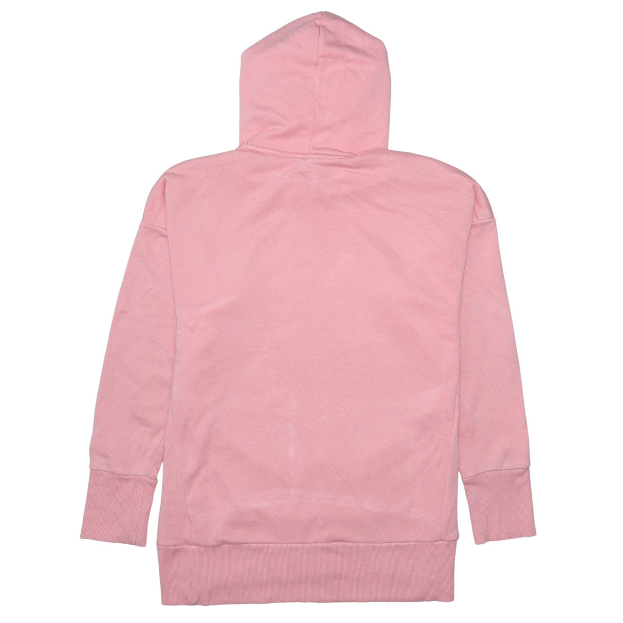 Adidas Womens Pink Pullover Hoodie M 12-14 Logo Cotton Blend