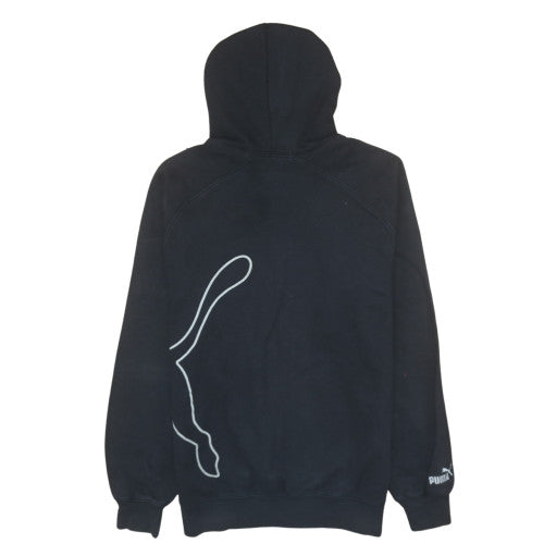 Puma Men's Black Pullover Hoodie Small Graphic Sports Fleece