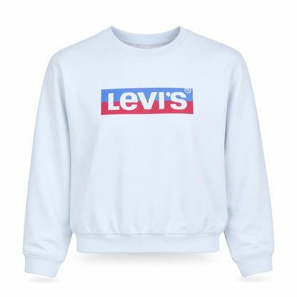 Levi's Women's White Logo Crew Neck Pullover Sweatshirt Size S