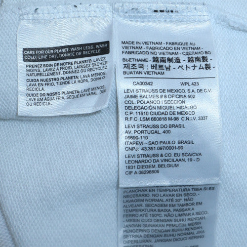 Levi's Women's White Logo Crew Neck Pullover Sweatshirt Size S
