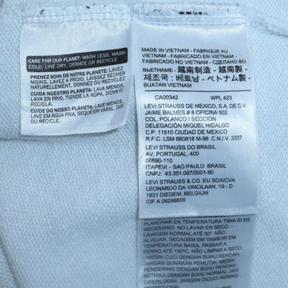 Levi's Women's White Logo Crew Neck Pullover Sweatshirt Size S