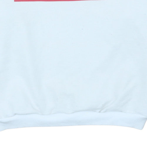 Levi's Women's White Logo Crew Neck Pullover Sweatshirt Size S