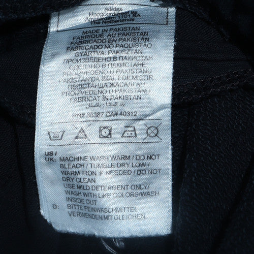 Adidas Womens Black Jogger Trousers L Fleece Elastic Waist