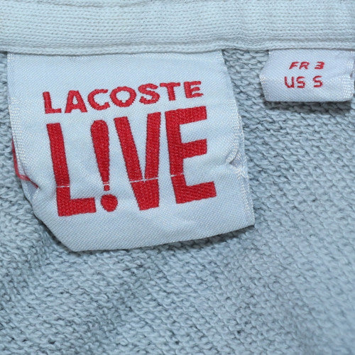 Lacoste Live Mens Grey Full Zip Cotton Hoodie Size S