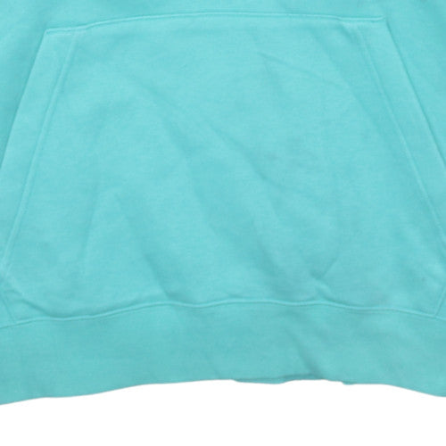 Nike Womens Turquoise Pullover Hoodie L Hooded Cotton Blend Sweatshirt