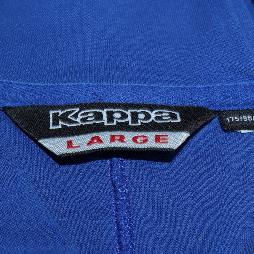Kappa Boys Blue Full Zip Hoodie Italia Logo Size L Fleece Sportswear