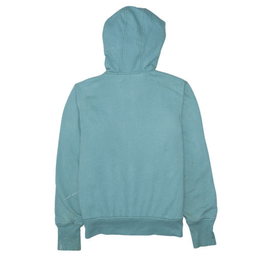 Carhartt Womens Blue Full Zip Hoodie M (8-10) Cotton Blend