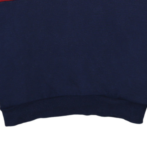 FILA Women’s Navy Red Colourblock Pullover Hoodie M