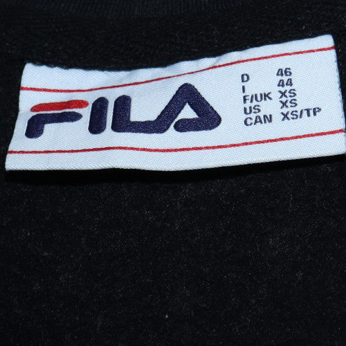 FILA Men's Black XS Full Zip Colour Block Hoodie