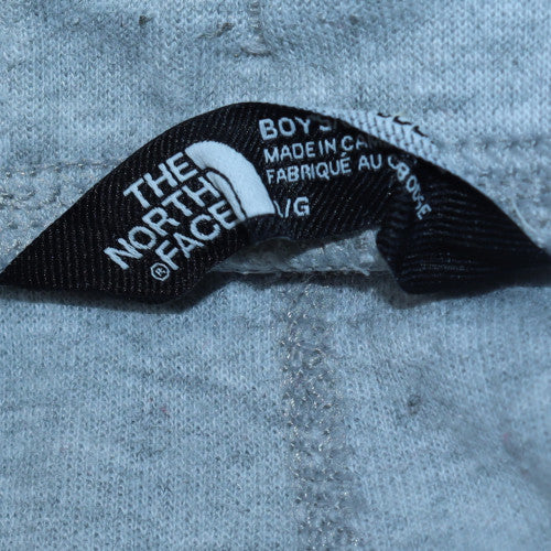 The North Face Boys Grey Jogger Sweatpants L Fleece Cotton Blend