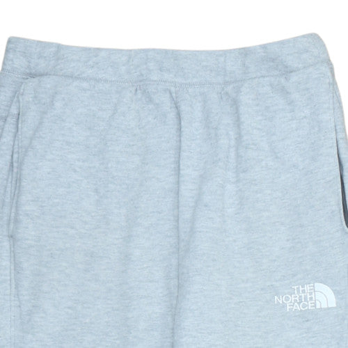 The North Face Boys Grey Jogger Sweatpants L Fleece Cotton Blend