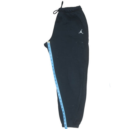 Back view of Jordan Men's Black Fleece Sweatpants Medium Elastic Waist