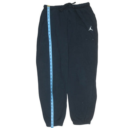 Close-up detail of Jordan Men's Black Fleece Sweatpants Medium Elastic Waist