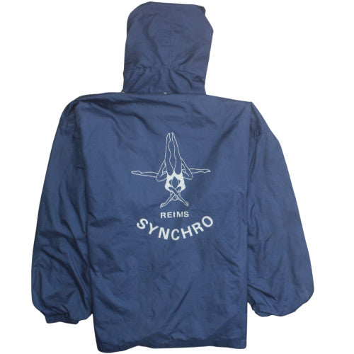 Cotton Tee Men's Blue Hooded Windbreaker Jacket M
