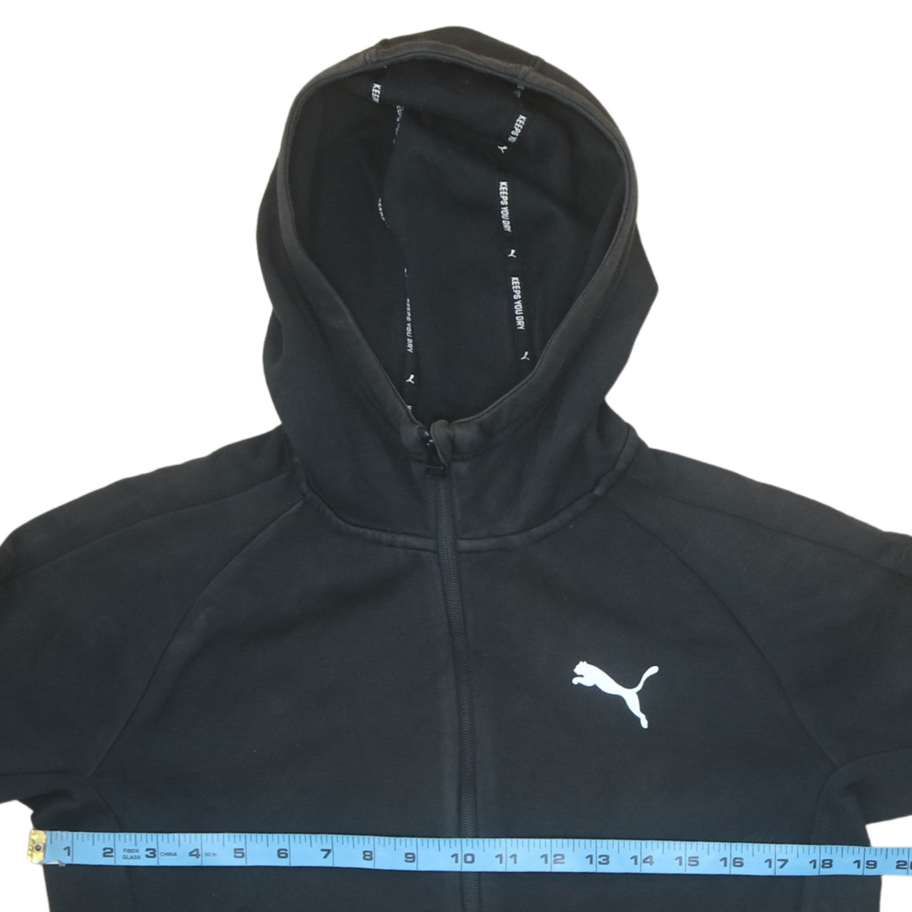 Puma Boys Black Full Zip Hoodie 15-16 Years Fleece Hooded Sweatshirt