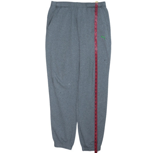Puma Men’s Grey Jogger Trousers L Regular Fit Fleece Activewear