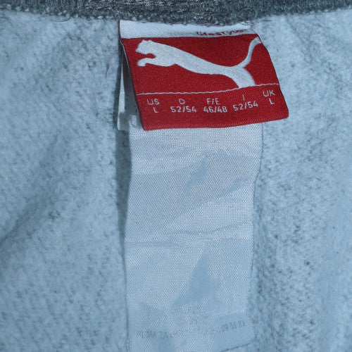 Puma Men’s Grey Jogger Trousers L Regular Fit Fleece Activewear