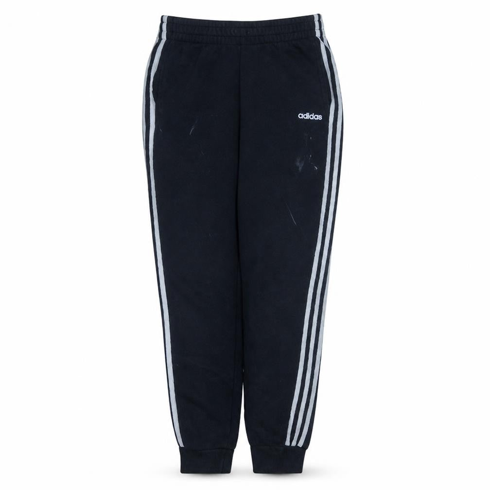 adidas Womens Black Jogger Trousers Size 12-14 Side Stripe Activewear