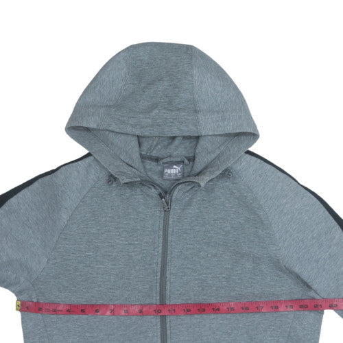Puma Men's Grey Full Zip Hoodie L Lightweight Sportswear