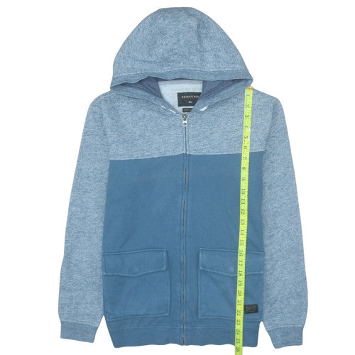 Quiksilver Men's Blue L Full Zip Fleece Hoodie